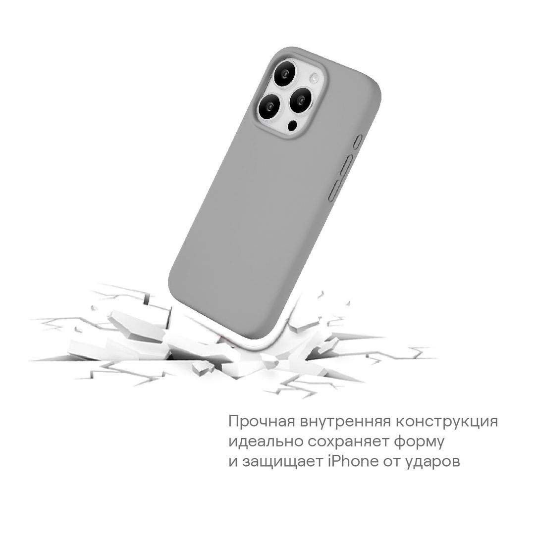 Чехол-накладка uBear Touch Mag Case для iPhone 15, силикон, черный— фото №6