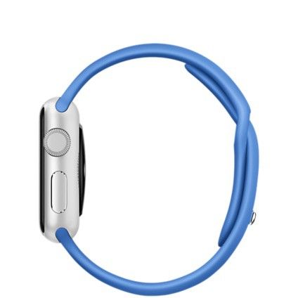 Apple Watch Sport (MMFM2) - 42 мм, серебристый алюминий, спортивный ремешок цвета «кобальт»— фото №2