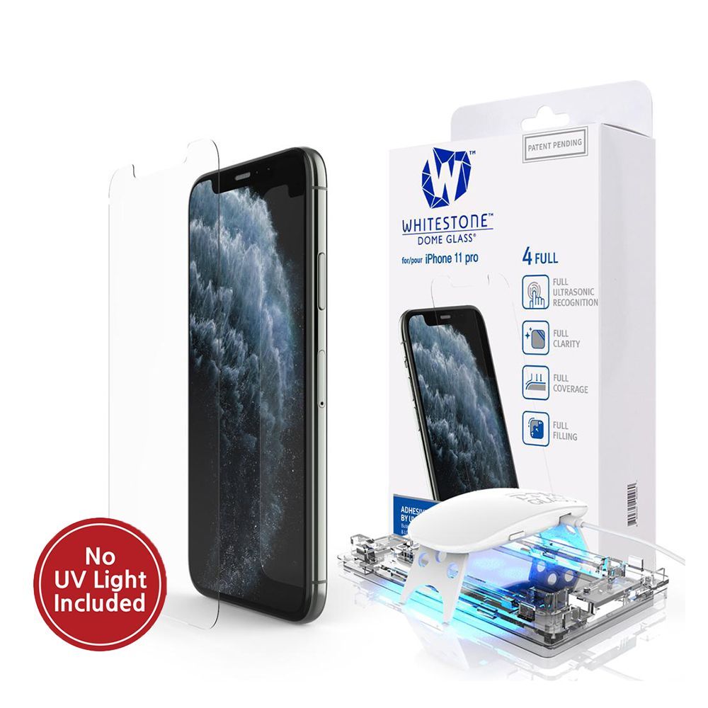 Защитное стекло Whitestone DomeGlass для iPhone 11 Pro с UV-установкой— фото №1