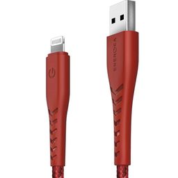 Кабель EnergEA USB / Lightning, 1,5м, красный— фото №1