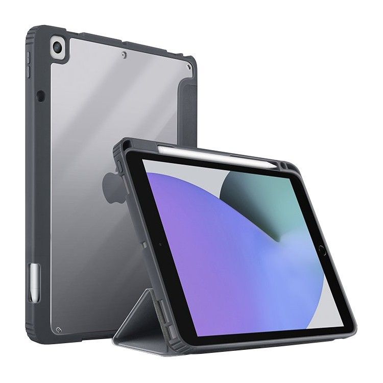 Чехол-книжка Uniq Moven для iPad 10.2″ (2019), полиуретан, серый— фото №0