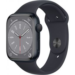 Apple Watch Series 8 GPS 45mm, спортивный ремешок цвета тёмная ночь, IP6X)— фото №0