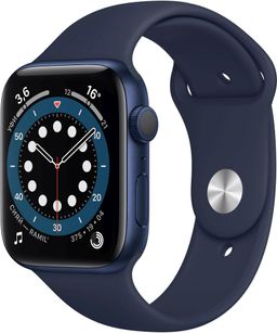 Apple Watch Series 6 GPS, 40 mm, алюминий темно-синий, спортивный ремешок цвета «тёмный ультрамарин»— фото №0