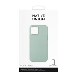 Чехол-накладка Native Union Clic Classic для iPhone 12 Pro Max, кожа, светло-зеленый— фото №4