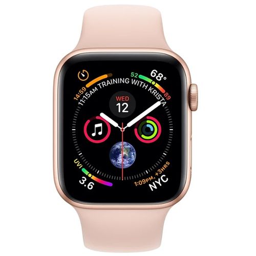 Apple Watch Series 4 (MU692RU/A) - 40 мм, золотистый алюминий, спортивный браслет цвета &quot;розовый песок&quot;— фото №1