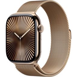 Apple Watch Series 10 + Cellular  (корпус - золотой титан, 46mm браслет золотой, размер M/L)— фото №0