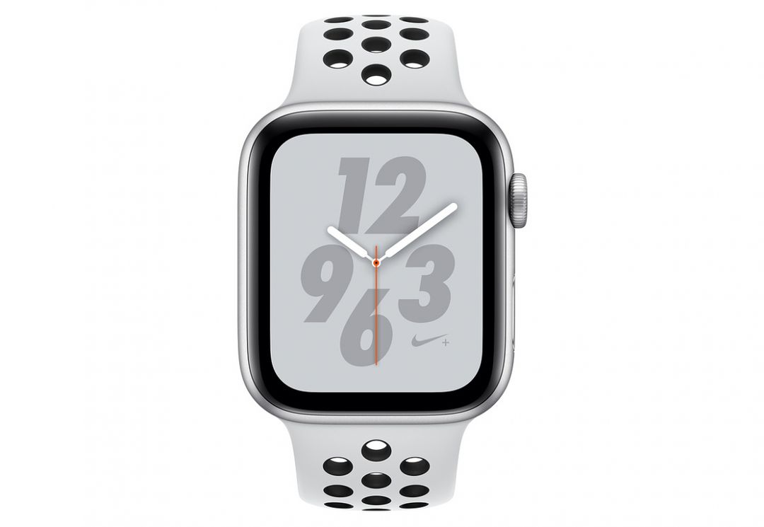 Apple Watch Nike+ Series 4 GPS (MU6H2RU/A) - 40 мм, серебристый алюминий, спортивный ремешок Nike цвета «чистая платина/черный»— фото №1