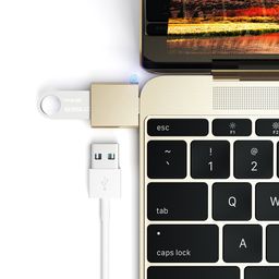 Адаптер Satechi Type-C USB 3.0 USB / USB-C, золотой— фото №3