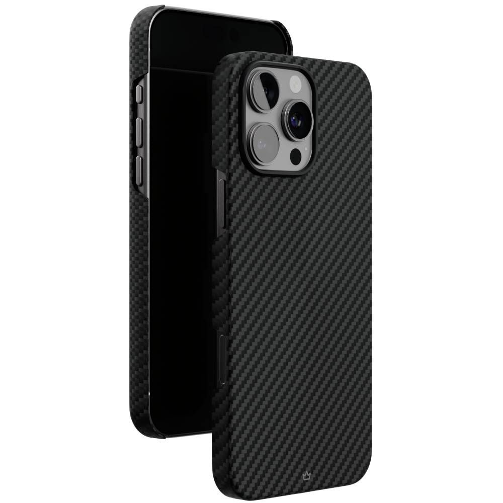 Чехол-накладка VLP Kevlar Case для iPhone 16 Pro Max, кевлар, черный— фото №2