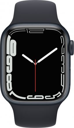 Apple Watch Series 7 GPS 41mm (корпус - темная ночь, спортивный ремешок цвета тёмная ночь, IP67/WR50)— фото №1