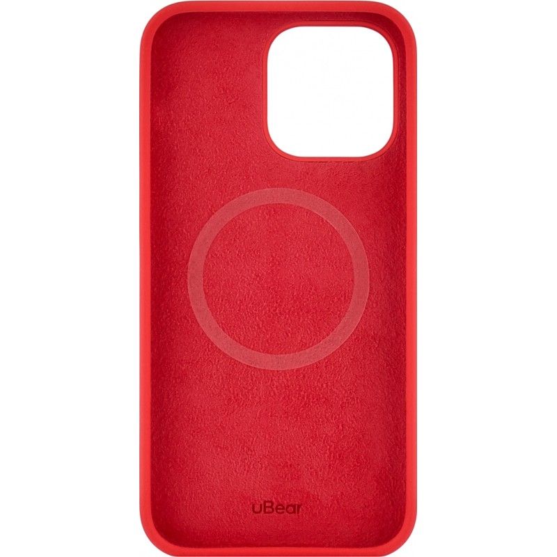 Чехол-накладка uBear Touch Mag Case для iPhone 14 Pro Max, силикон, красный— фото №2