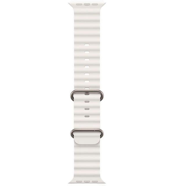 Apple Watch Ultra 2 GPS + Cellular 49mm (корпус - титан, ремешок Ocean Band белый, IP6X)— фото №2