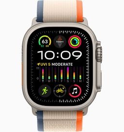 Apple Watch Ultra 2 GPS + Cellular 49mm (корпус - титан, ремешок Trail Loop оранжевый/бежевый, IP6X)— фото №1