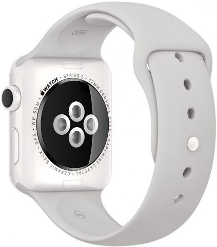 Apple Watch Edition (MNPF2RU/A) - 38 мм, белая керамика, спортивный ремешок цвета «светлое облако»— фото №1