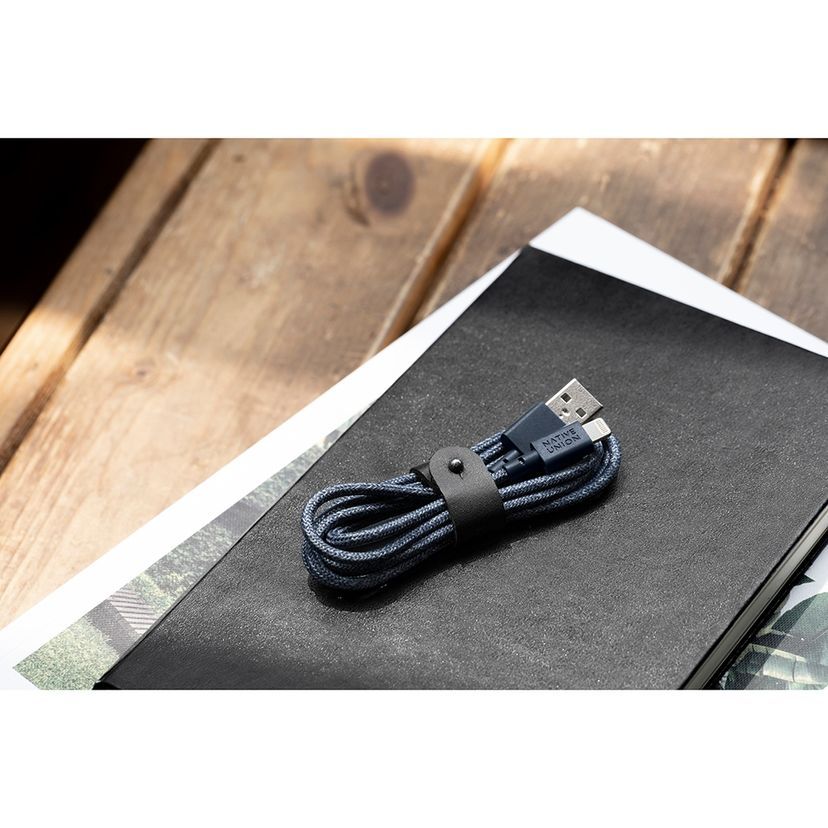 Кабель Native Union Belt Cable USB / Lightning, 1,2м, синий— фото №1